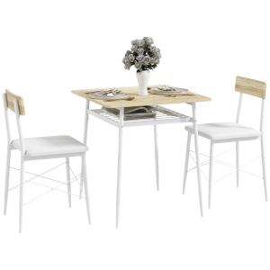 HOMCOM Set tavolo e sedie, tavolo da cucina con sedie, stru…
