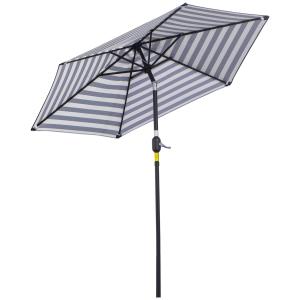 Outsunny Ombrellone da Giardino Inclinabile Φ230cm, Apertur…