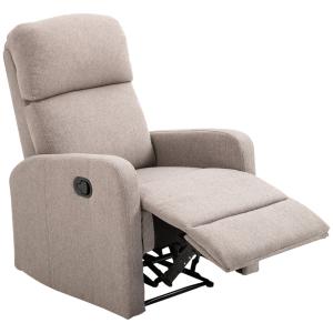 HOMCOM Poltrona Relax Reclinabile Manuale con Poggiapiedi P…