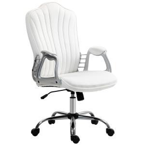 HOMCOM Sedia da Scrivania Girevole con Altezza Regolabile B…