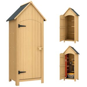 Outsunny Armadietto da Giardino con Tetto Inclinato in Asfa…