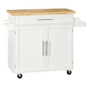 HOMCOM Carrello da Cucina Servizio Isola Cucina, 1 Portaspe…