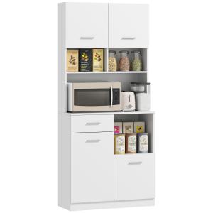 HOMCOM Mobile Dispensa in Legno con Cassetto, 4 Armadietti…