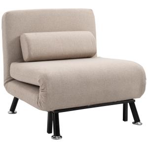 HOMCOM Poltrona Letto Singolo con Materasso e Cuscino Imbot…
