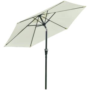 Outsunny Ombrellone da Giardino Inclinabile Φ230cm, Apertur…