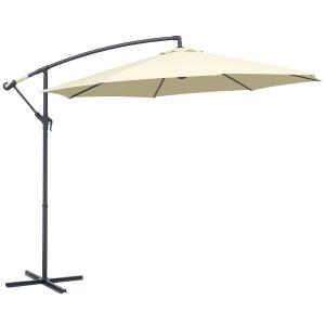 Outsunny Ombrellone da Giardino Decentrato Ø3m con Struttur…