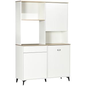 HOMCOM Dispensa Cucina in Truciolato e MDF con Ripiani Aper…