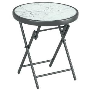 Outsunny Tavolino da Caffè per Giardino Pieghevole con Pian…