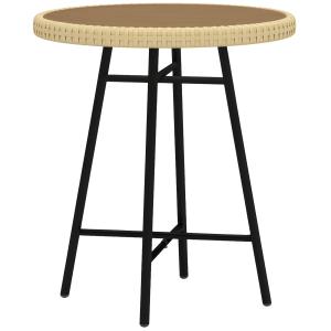 Outsunny Tavolino da Giardino Moderno in Rattan e Acciaio,…