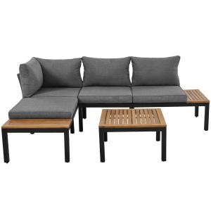 Set di mobili da giardino, con 2x divani a due posti, 2x ta…