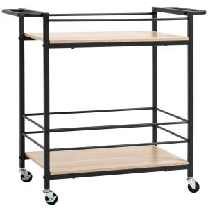 HOMCOM Carrello da servizio carrello da cucina a ruote con…