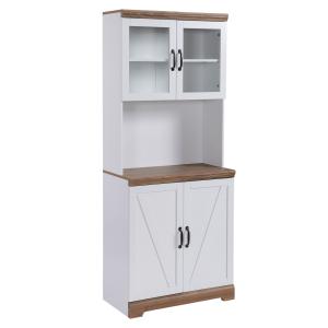 HOMCOM Credenza Cucina in MDF con Armadietti a 2 Ante e Pia…