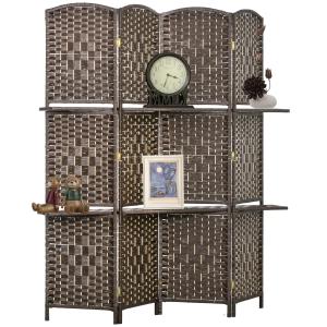 HOMCOM Paravento separatore di ambienti 4 pannelli 160 x 17…