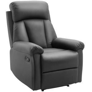 HOMCOM Poltrona Reclinabile Imbottita Ergonomica con Poggia…