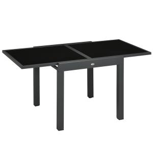 Outsunny Tavolo da Pranzo Allungabile da Giardino con Piano…