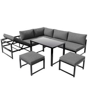 Set di mobili da giardino a 5 pezzi, gruppo di sedute con s…