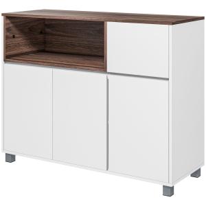 HOMCOM Credenza Moderna da Cucina in Legno con Armadietti,…