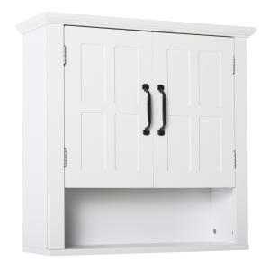 Homcom Mobiletto da Parete 2 Ante con Ripiano in Legno per…