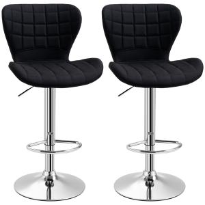 HOMCOM Set di 2 Sgabelli da Bar Design Contemporaneo Altezz…