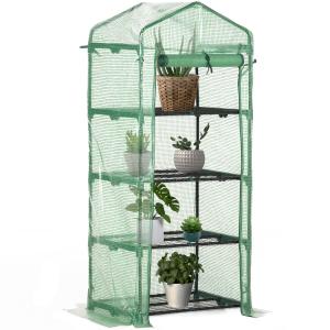 Outsunny Serra per Orto Verticale con Scaffale a 4 Ripiani,…
