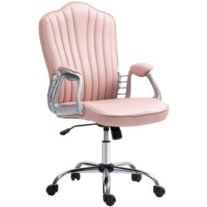 HOMCOM Sedia da Scrivania Girevole con Altezza Regolabile B…