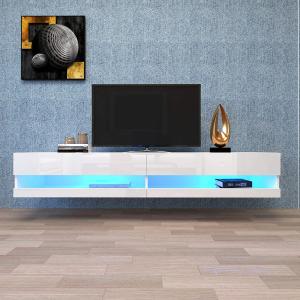 Mobile TV con Illuminazione LED, Design Moderno e Spazioso,…