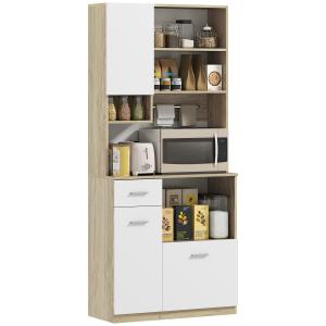 HOMCOM Mobile Dispensa in Legno con Cassetto, 3 Armadietti…