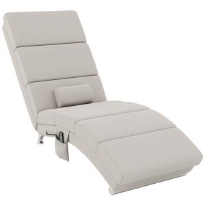 HOMCOM Poltrona relax chaise longue massaggiante e riscalda…