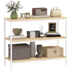 HOMCOM Console da Ingresso con 3 Ripiani Aperti e Gambe in…