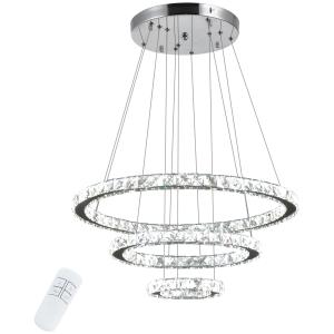 HOMCOM Lampadario di cristallo lampadari a soffitto a 3 ane…