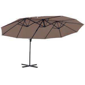 Outsunny Ombrellone Doppio da Giardino in Metallo e Poliest…