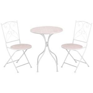 Outsunny Set da Giardino 3 Pezzi, Design a Mosaico, 2 Sedie…