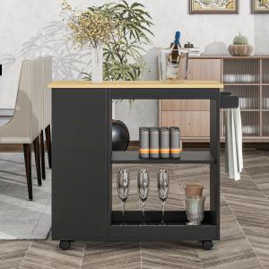 Carrello da Cucina Multifunzionale con Ripiani Aperti, Port…