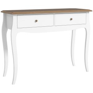 HOMCOM Tavolo Consolle Moderno con 2 Cassetti in Legno, 100…