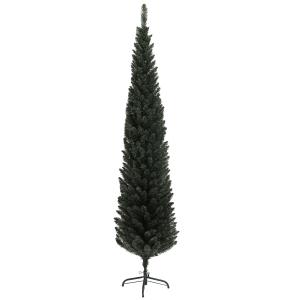 HOMCOM Albero di Natale Slim Alto 195 cm Salvaspazio con 39…