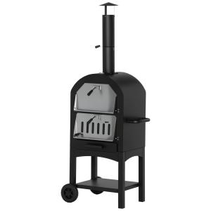 Outsunny Forno per Pizza e Barbecue a Carbone Portatile in…