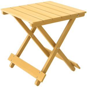 Outsunny Tavolino da Esterno Pieghevole in Legno con Piano…
