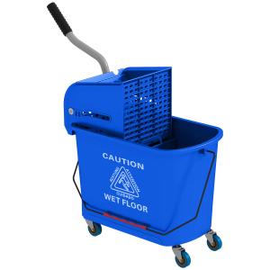 HOMCOM Carrello per Pulizie in Plastica PP da 20L con Secch…