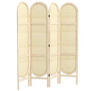 HOMCOM Separatore interno in legno 4 pannelli 170 x 160 cm…