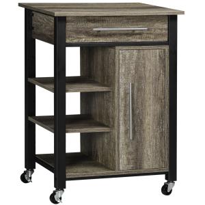 HOMCOM Carrello da Cucina Portavivande con Cassetto, Mensol…