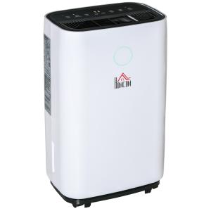 HOMCOM Deumidificatore Portatile da 20L, 3 Modalità e 2 Vel…