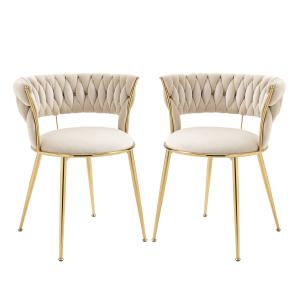 Set di 2 Sedie da Pranzo in Velluto Morbido, Stile Moderno…