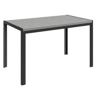 Outsunny Tavolo da Giardino in Rattan PE per 4 Persone con…