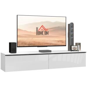 HOMCOM Mobile TV Sospeso con Armadietti con Ante a Ribalta…