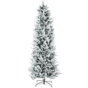 HOMCOM Albero di Natale Innevato 225cm con 988 Rami e Base…