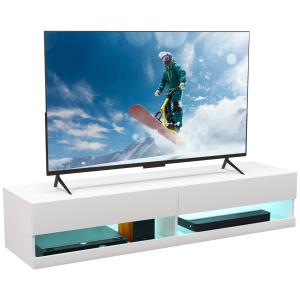 HOMCOM Mobile Porta TV fino a 65" Sospeso con 2 Armadietti…