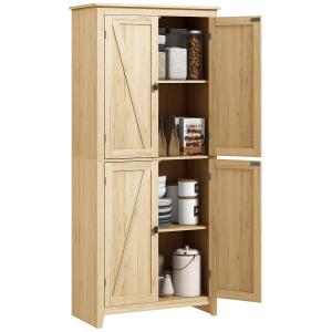 HOMCOM Mobile Cucina a 4 Ante con Mensole Regolabili e Base…
