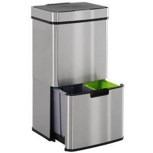 HOMCOM Pattumiera Automatica 72L con Sensore Infrarossi, 3…