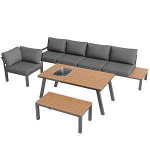Set da giardino per 6-7 persone, set di mobili da giardino…