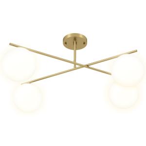 HOMCOM Lampadario lustro moderno a 4 luci con attacco E14,…